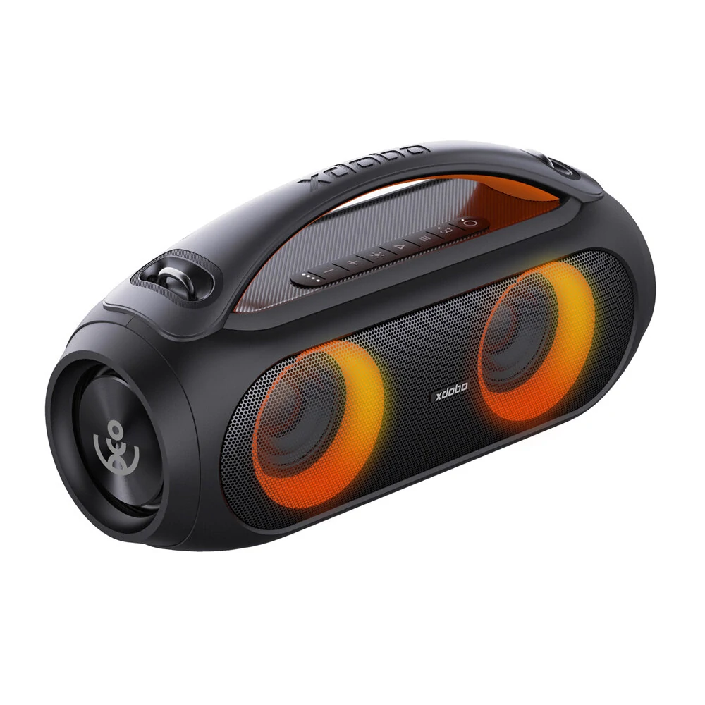 XDOBO Vibe Plus 80W bluetooth Speaker Portable Speaker 3 Drivers Dual Diaphragm Powerful Bass Wireless Outdoors Speaker - Black