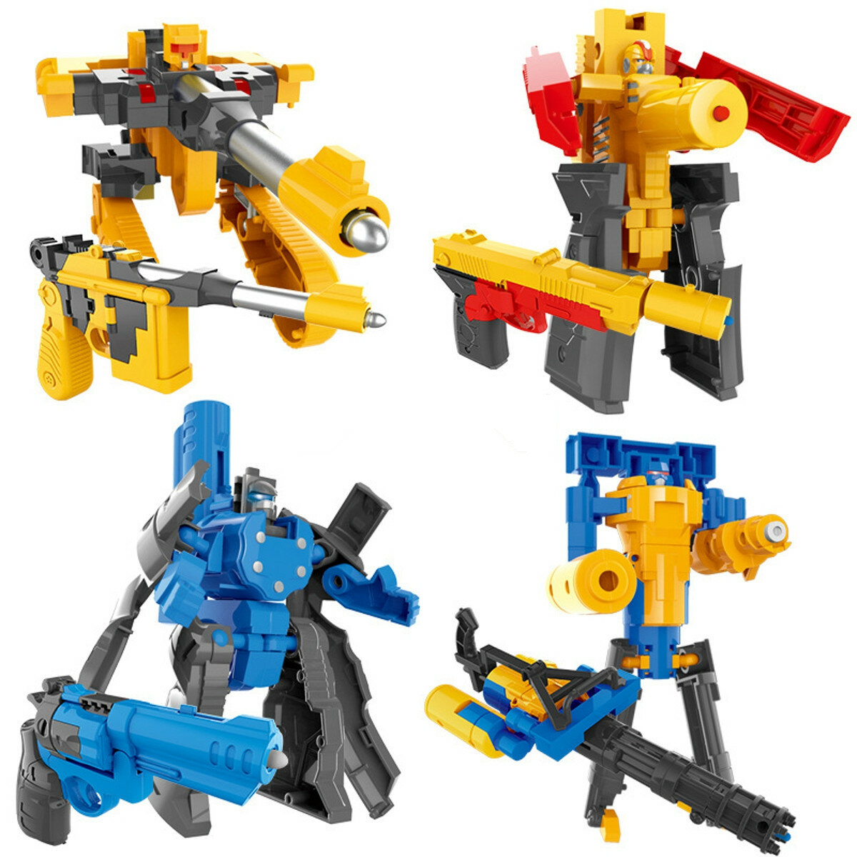 Childrens Deformation Pistol Robot Toy Puzzle DIY Assembly Toy Christmas Gift