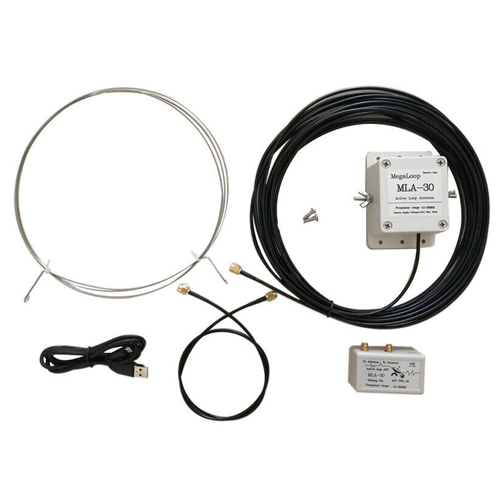 

MLA-30 100kHz-30MHz Loop Antenna Active Receiving Antenna Low Noise Antenna for HA SDR Short Wave Radio