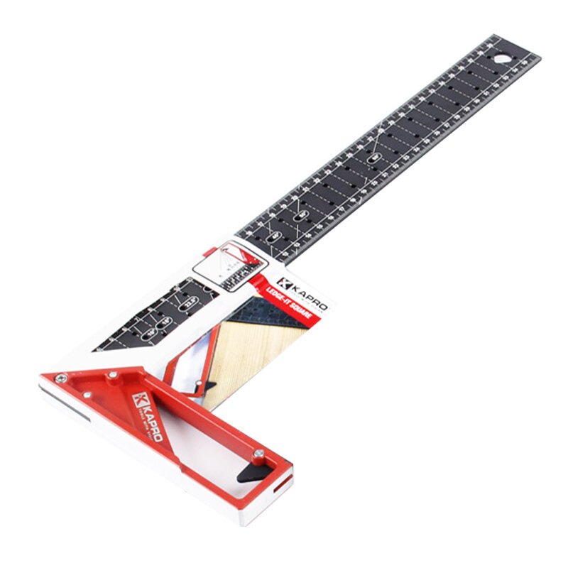 Aluminum 45° 90° Woodworking Marking Ruler Multi-Angle Scribing Ruler With Hole 25/30/40cm