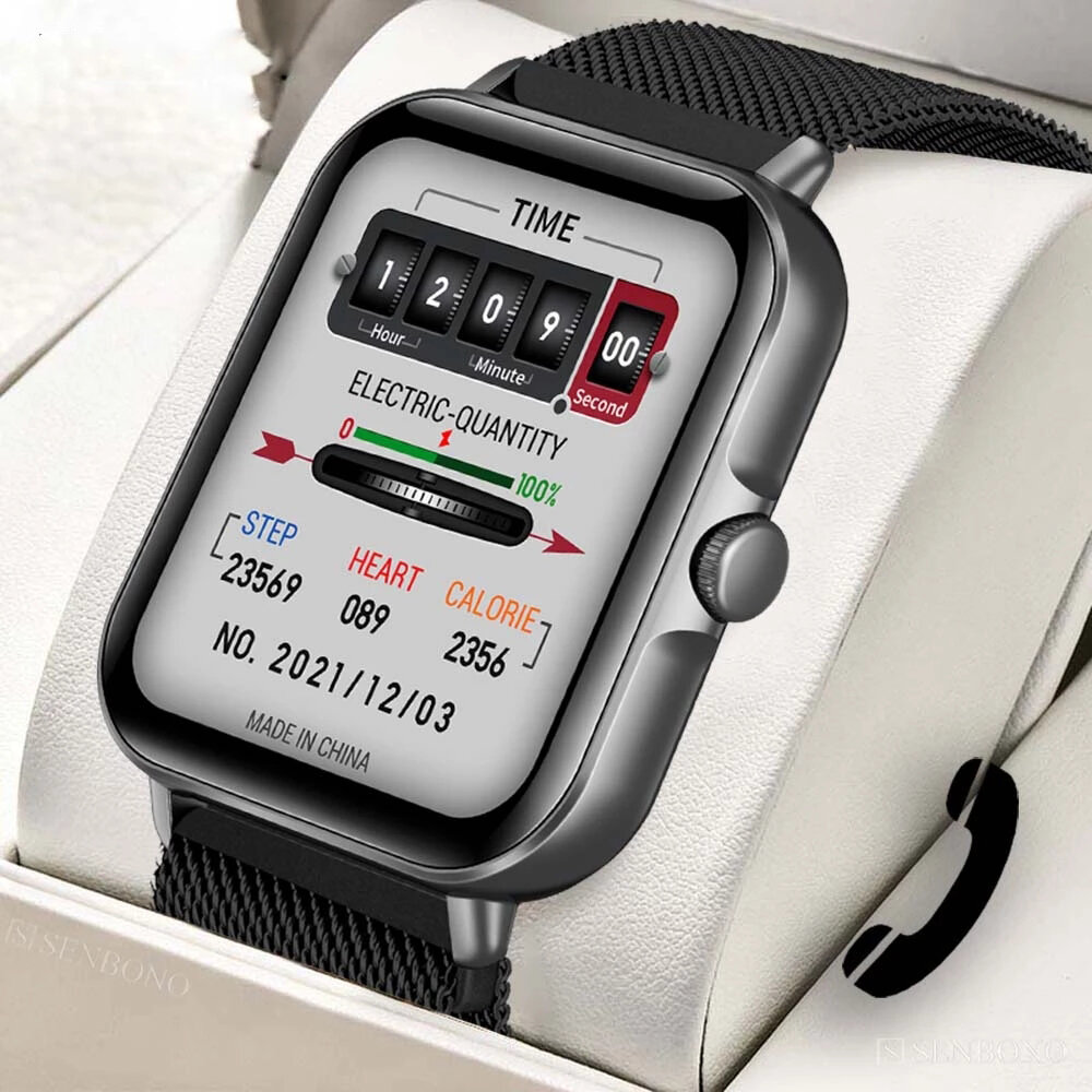 Στα 24.52 €  από αποθήκη Κίνας | SENBONO GTS3 1.69 inch HD Full Touch Screen bluetooth Calling Real-time Heart Rate Blood Pressure SpO2 Monitor Multi-sport Modes IP67 Waterproof Smart Watch