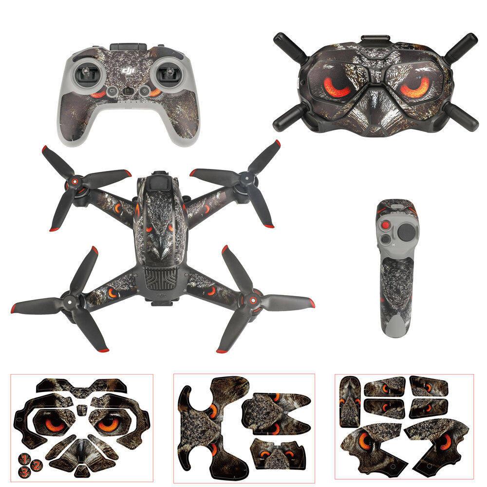 Eagle Falcon Sticker for DJI FPV Drone + Goggles + Remote Control