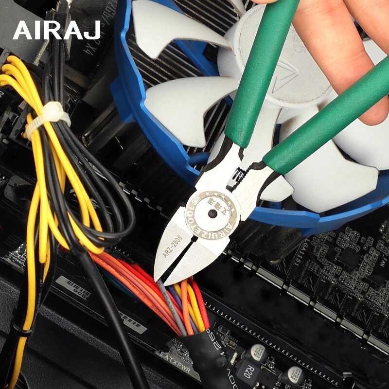 AIRAJ 5/6/7 Inch Diagonal Pliers Chrome Vanadium Steel Stripper Wire Pliers Insulated High Torque Circuit Repair Hand Tool