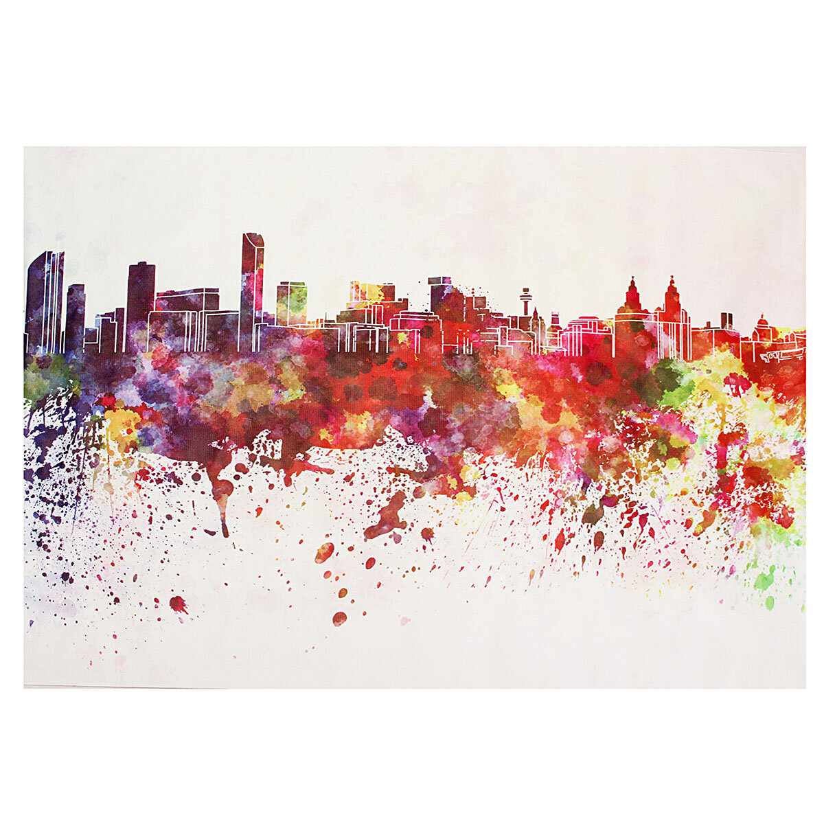 DIY Art Painting Color City Building Painting Canvas Decor Home Decoration Wall Pictures Living Room Wall Home Decor, Banggood  - buy with discount