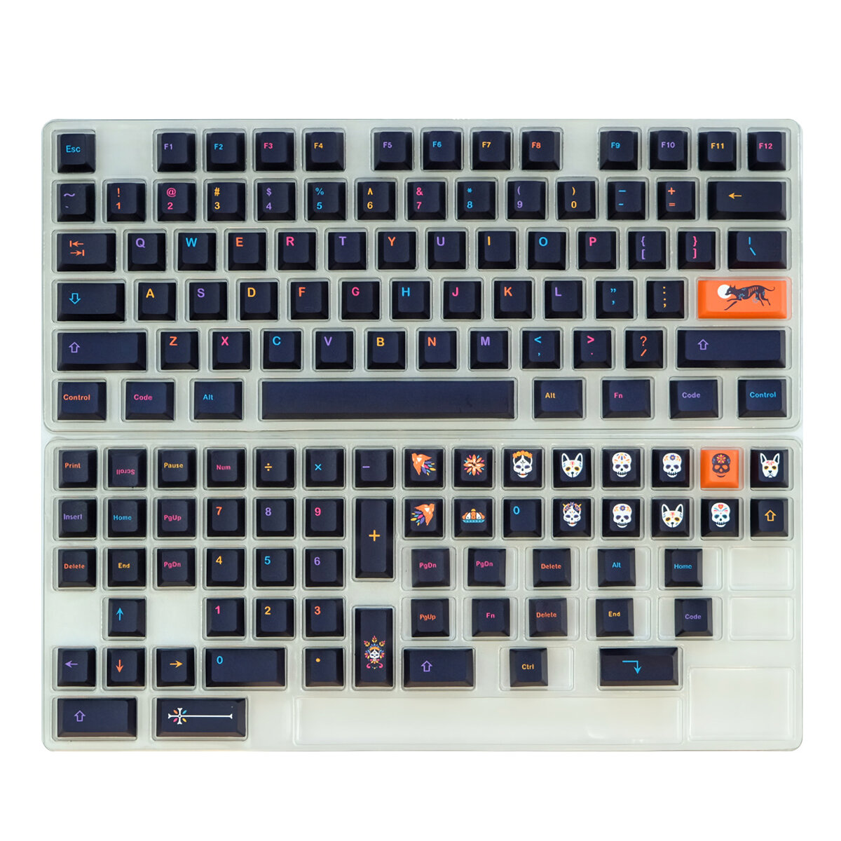 

131 Keys Underworlds PBT Keycap Set Cherry Profile Five-sided Sublimation Custom Keycaps for Mechanical Keyboards