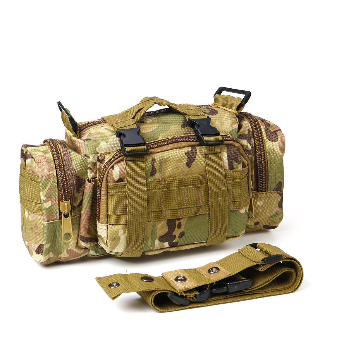 600D Oxford Cloth Waist Bag Waterproof Tactical Pouch Shoulder Bag Handbag Outdoor Camping Hunting