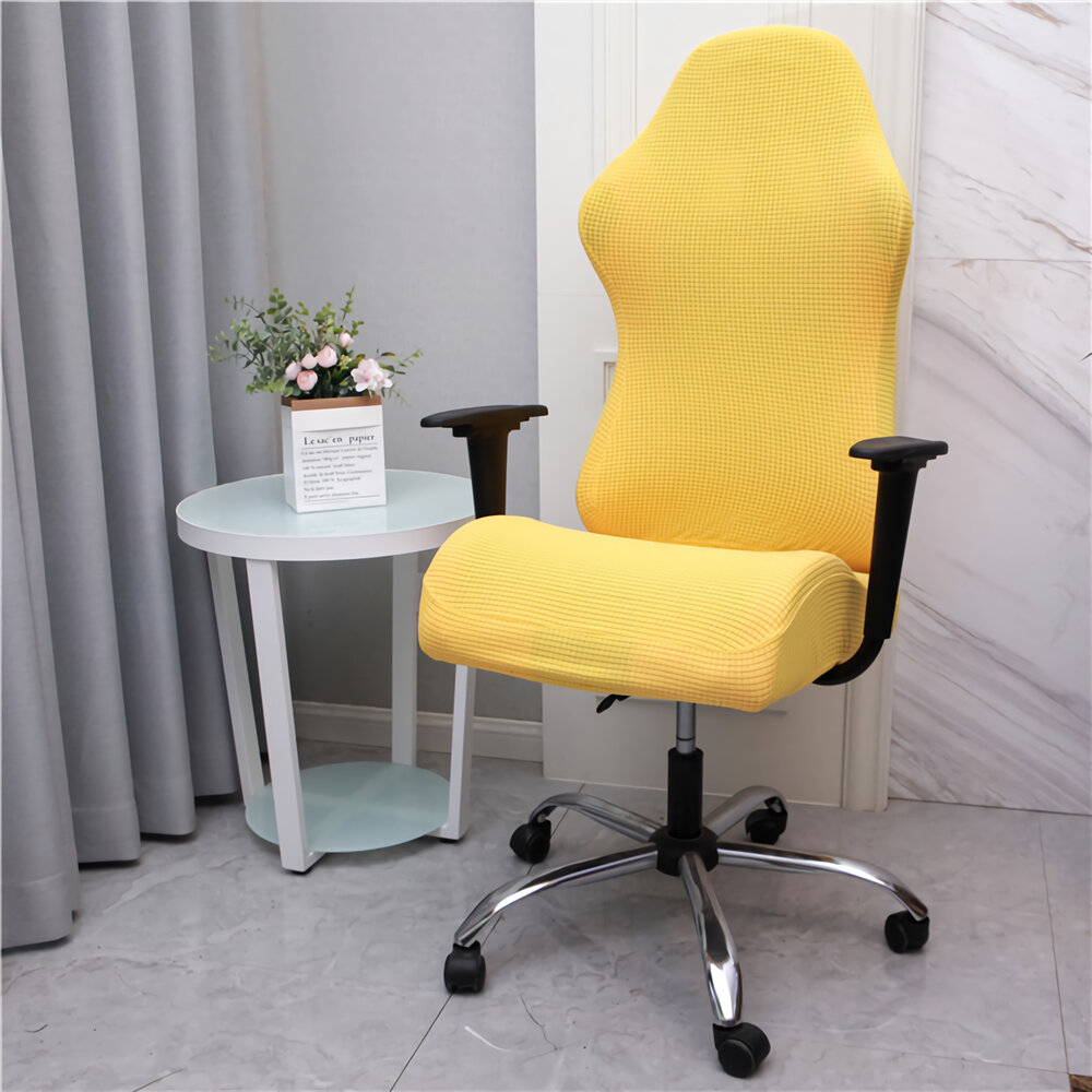 Solid Color Chair Cover Stretch Elastic Polyester Game Office E-sports Chair CoversWashable Slipcovers Office Chair Su