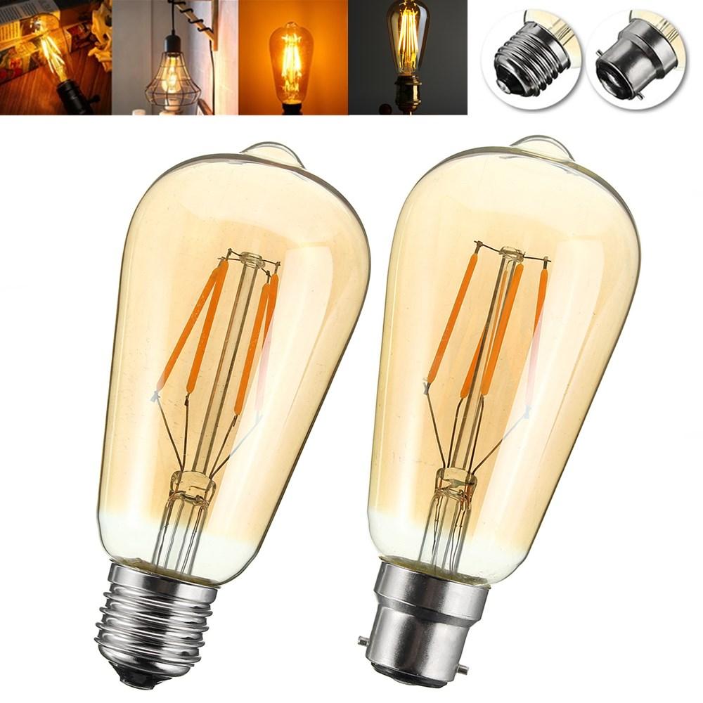 E27 / B22 4W ST58 LED COB Gloeilamp Edison Light Lamp voor Home Hotel Decor