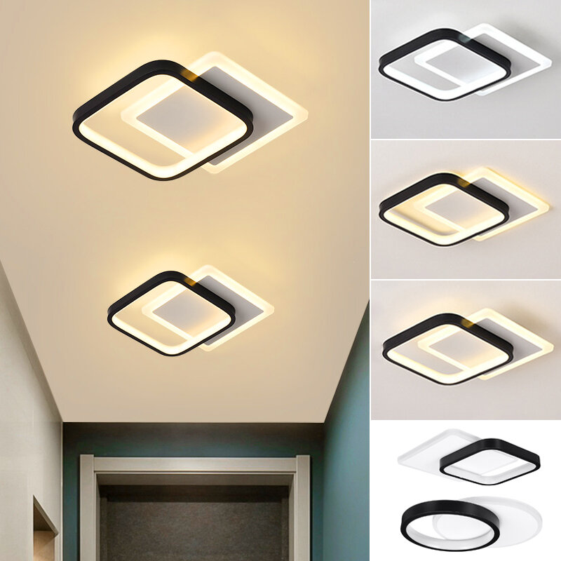 

Современный LED Потолочный светильник с регулируемой яркостью Акрил Лампа Светильники Спальня Прихожая 85-265В