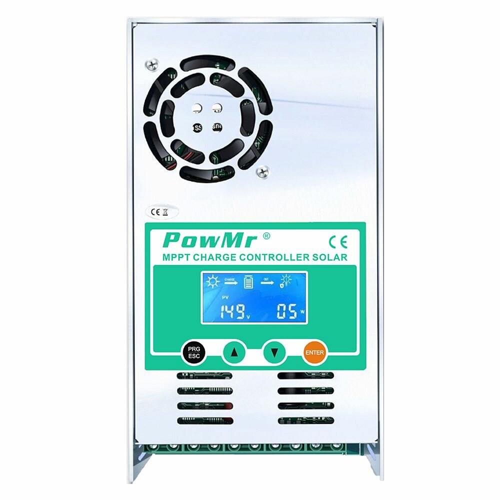 PowMr MPPT 60A Solar Charge and Discharge Controller 12V 24V 36V 48V Auto for Max PV 190VDC Lead Acid Lithium Battery