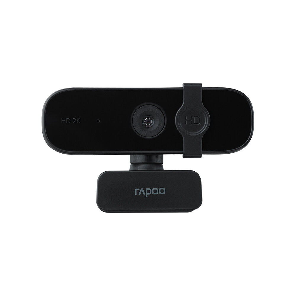 Rapoo C280 Webcam USB عالي الوضوح 2K الة تصوير مدمج ميكروفون مزدوج متعدد الاتجاهات لخفض الضوضاء 85 درجة زاوية عرض واسعة