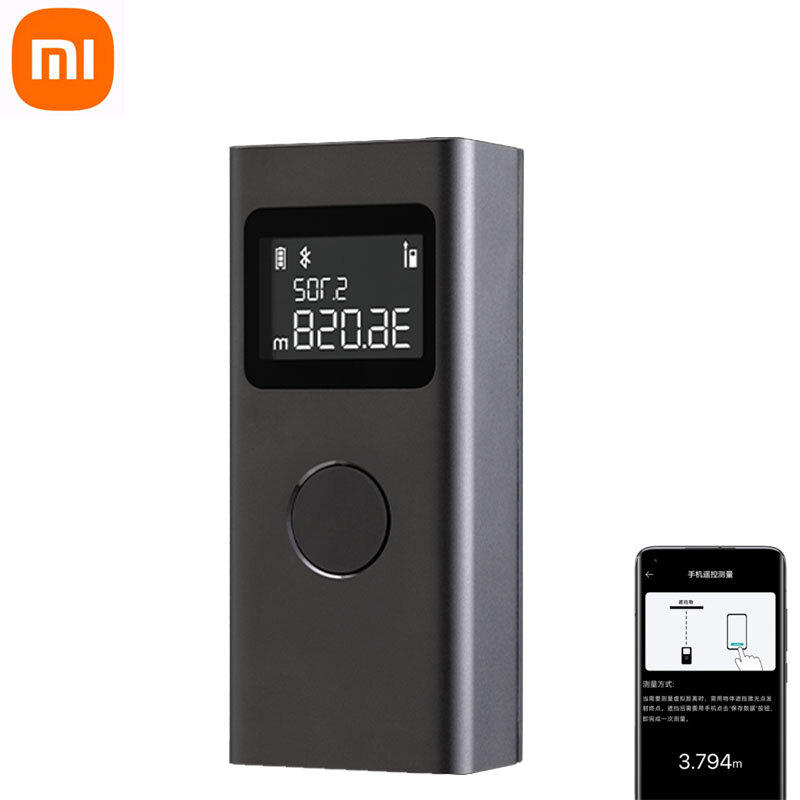 Xiaomi Mi Smart Laser Distance Meter Black - Accurate Measuring Tool for Home and Construction with Long Range and Bluet