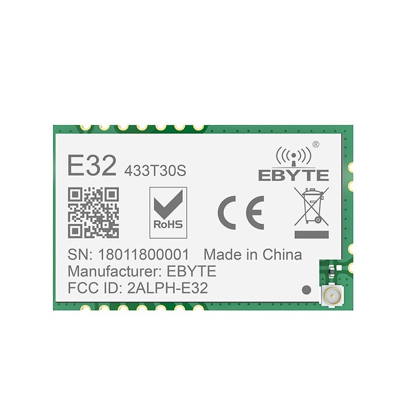 

Ebyte® E32-433T30S SX1278 SMD 30dBm 1W 8km Long Range Wireless Receiver IPX Transceiver 8000m LoRa 433mhz RF Module