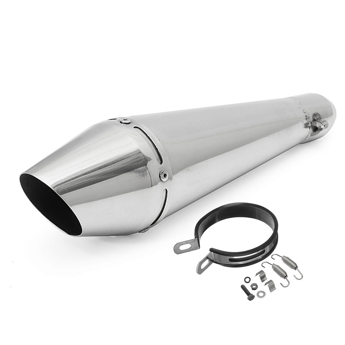 Universal 38-51mm Motorcycle Scooter Exhaust Muffler Pipe W//Silencer Slip On ATV
