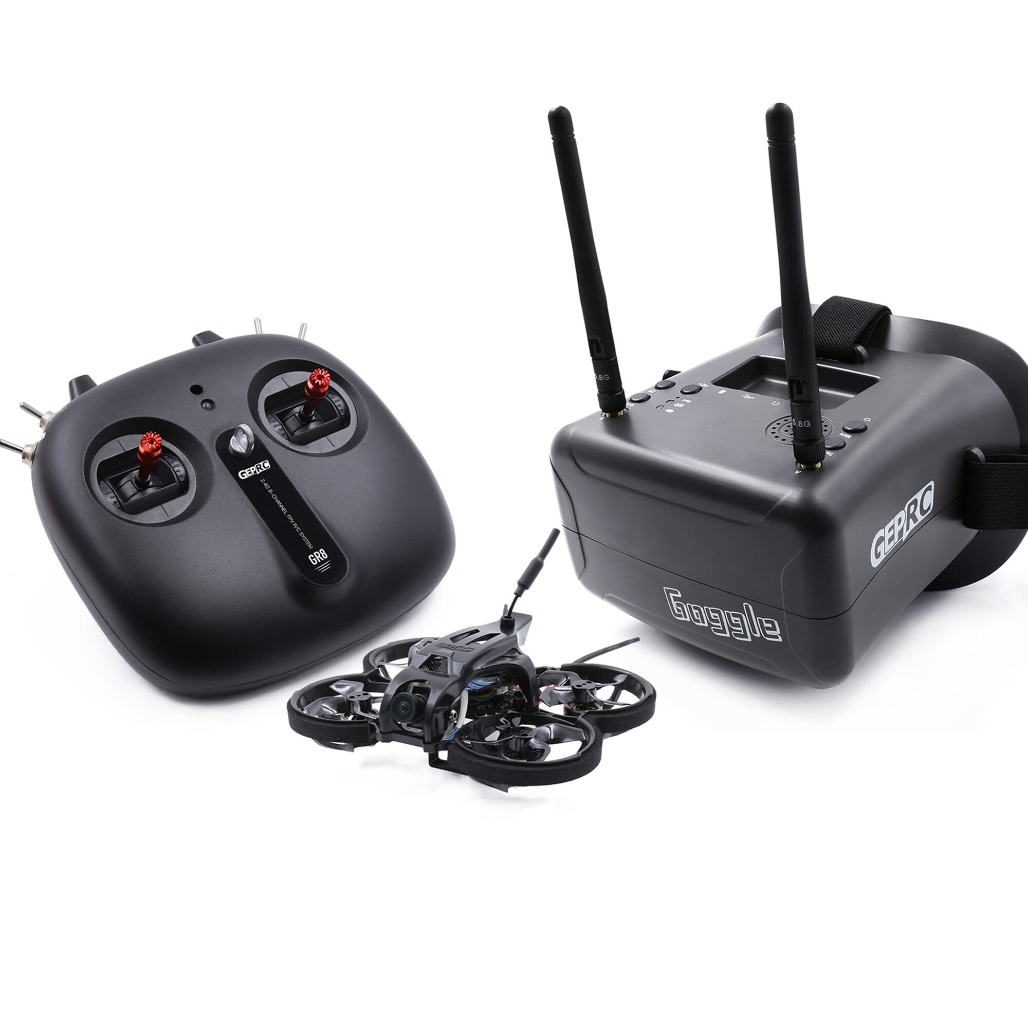 $251.99 for GEPRC TinyGO 1.6inch 2S 4K Caddx Loris FPV Indoor Whoop＋GR8 Remote Controller＋RG1 Goggles RTF Ready To Fly FPV Racing RC Drone