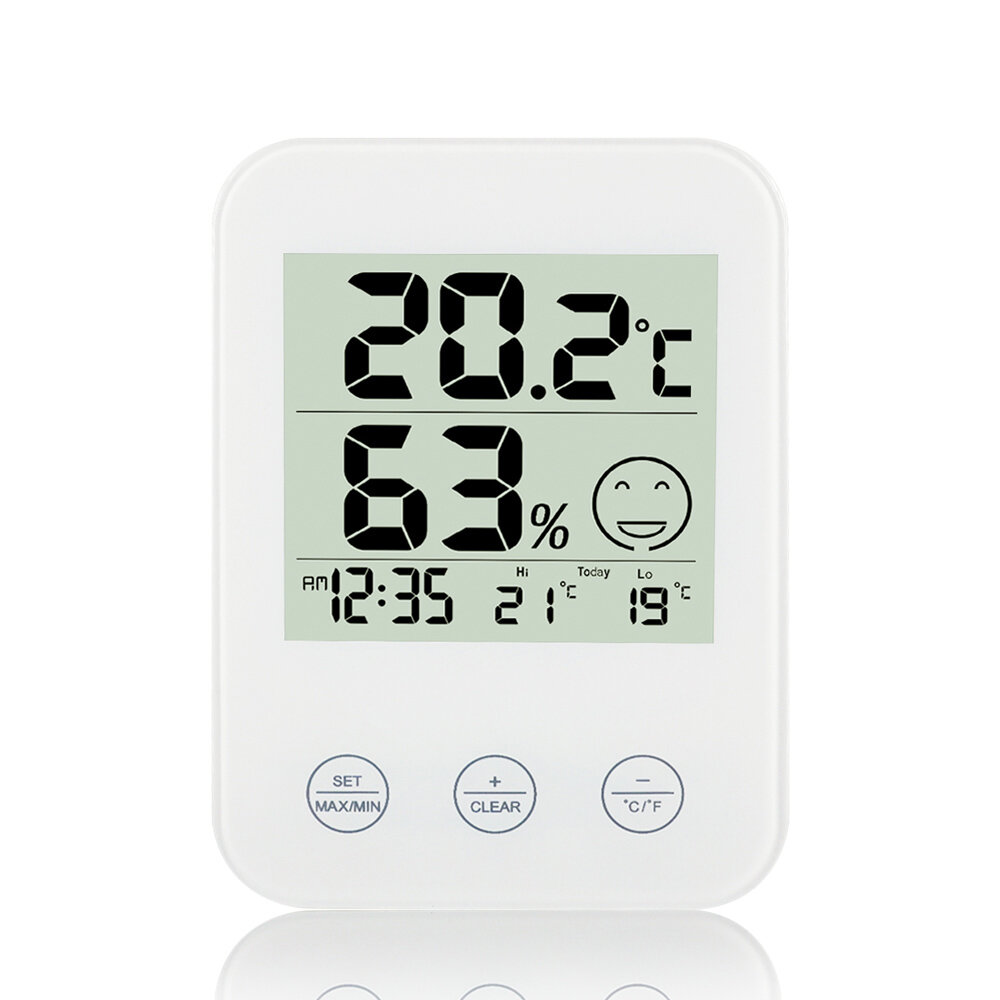 FanJu FJ718 Thermometer Temperature Humidity Meter LCD Comfort Display Indoor Digital Clock