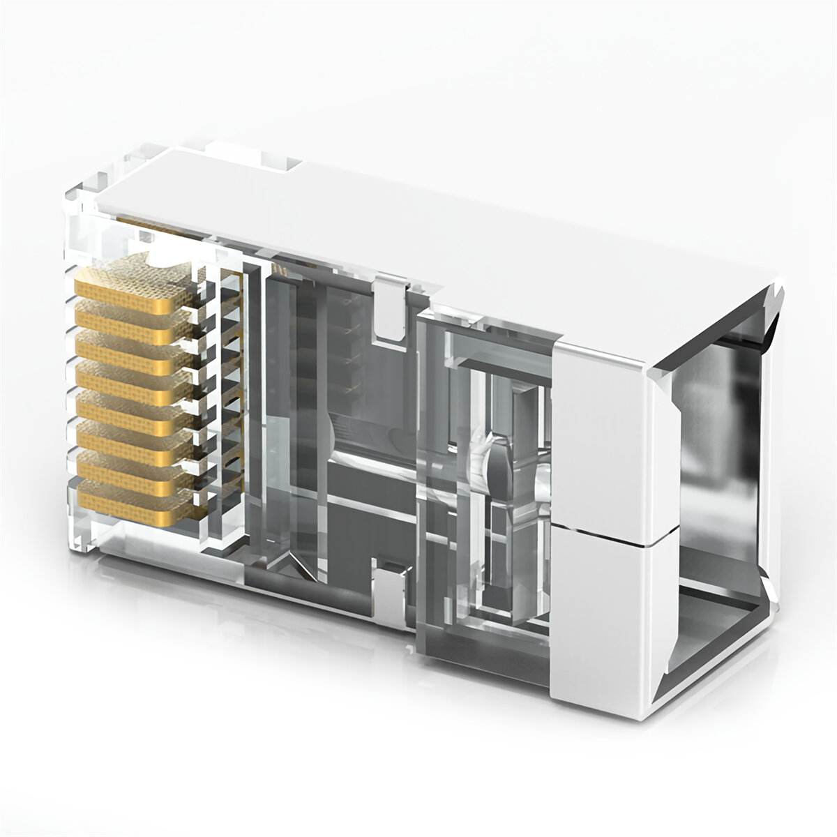 Vention IDAR0 50 Pcs/set Cat5E RJ45 Modular Plug Connector Ethernet Cable Head Plug Gold-plated for Network 8P8C RJ 45 C