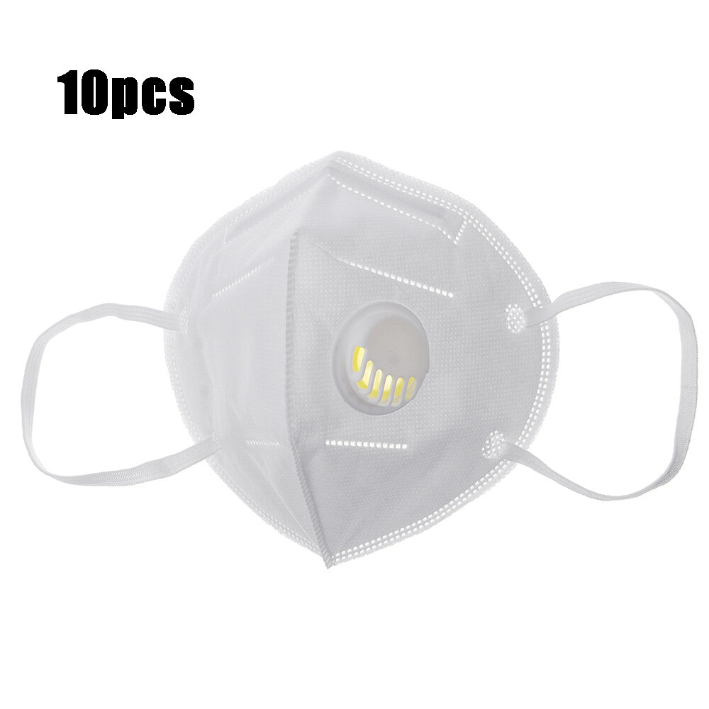 

10Pcs KN95 Face Masks PM2.5 Purifier Anti-foaming Splash Proof Mask Dustproof Face Mask with Breathing Valve