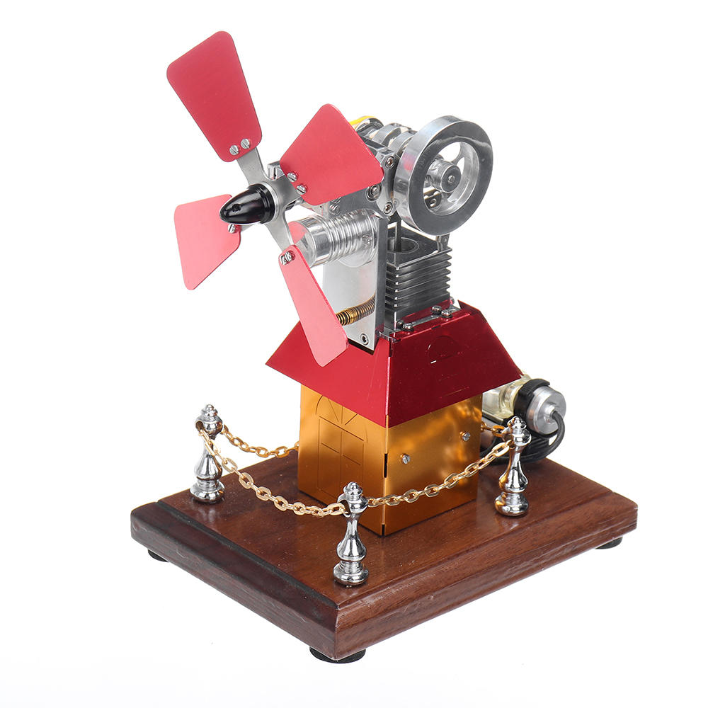 STEM High Speed Stirling Engine Windmill Fan Propeller External Combustion Engine Model Decor Gift