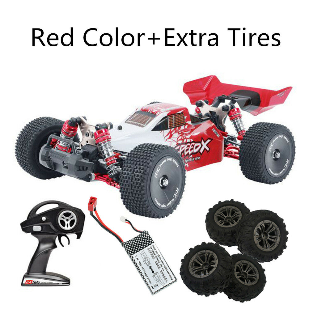 XLF F16 1/14 2.4GHz 4WD RTR Red + Extra Tires