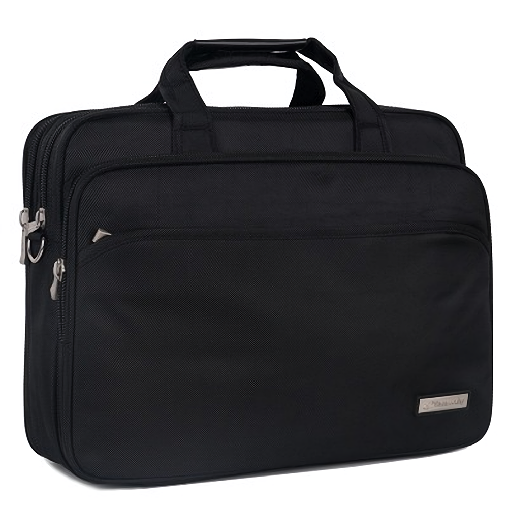 BVilage 16 Inch Laptop Bag Handbag Oxford Cloth Business Briefcase Bag Fashion Men and Women Shoulder Slung Big Bag Color : Beige 