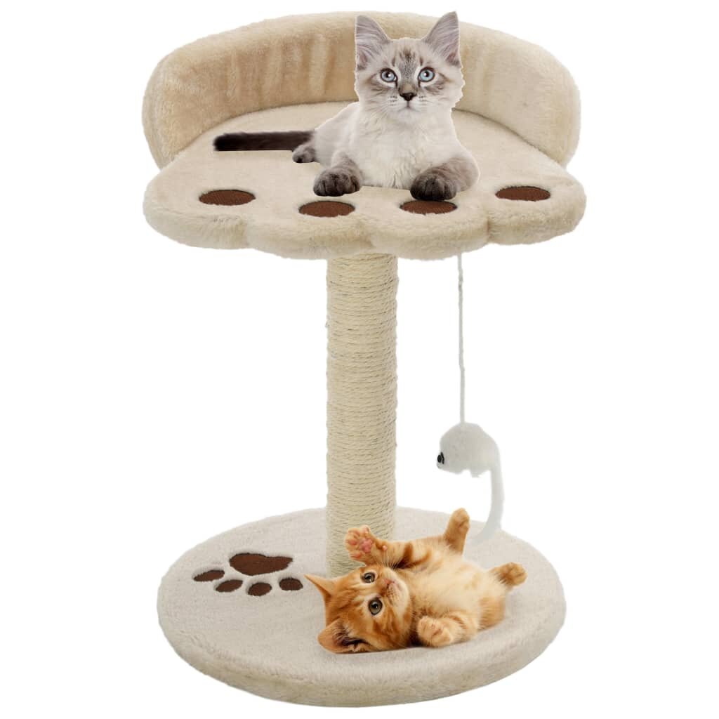 

[EU Direct] vidaXL 170543 Cat Tree with Sisal Scratching Posts 40 cm Pet Supplies Climbing Protecting Furniture Dog Pupp