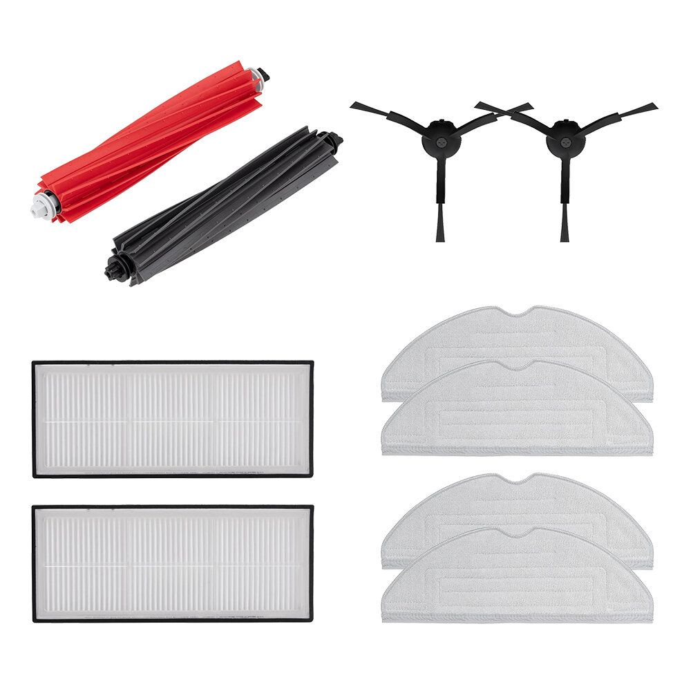 

1 x Main Brush + 2 x Side Brush + 2 x Filter + 4 x Mop Cloth Accessories Set for Roborock S8 Robot Vacuum Cleaner