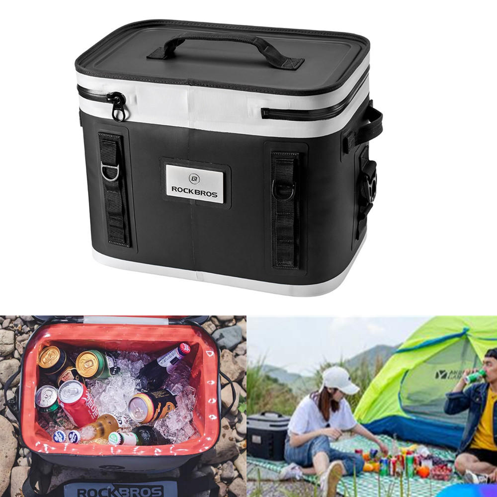 ROCKBROS 20L Food Storage Ice Bag Outdoor Picnic Bag Car Refrigerator Bag Camping Keep Cold 65hours Above