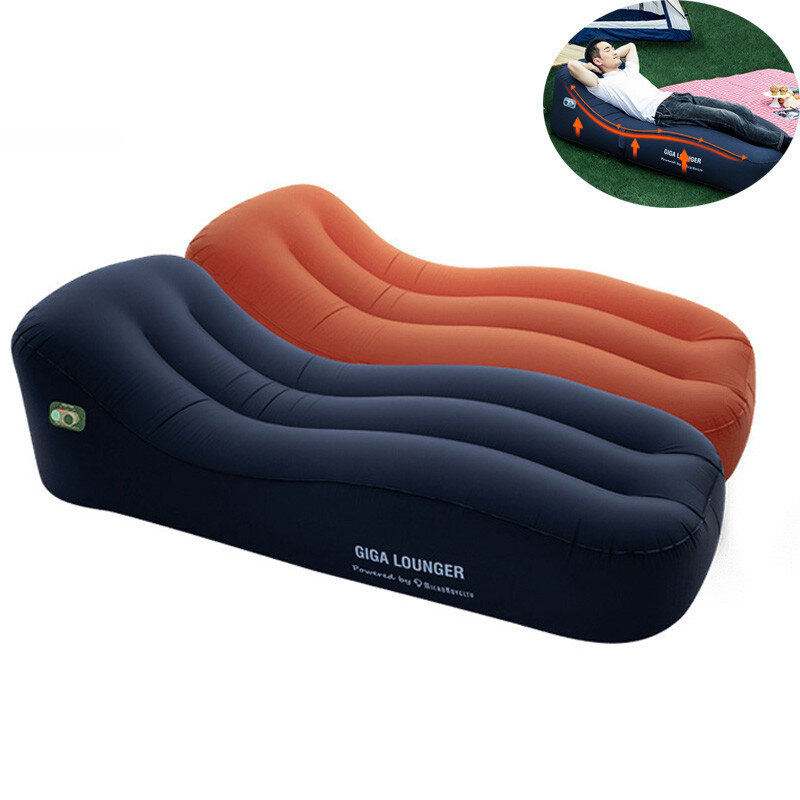 GIGA Lounger Automatic Inflatable Air Mattresses Electric Inflating Lazy Sofa Waterproof TPU Camping Sleeping Bed Max Load 150kg