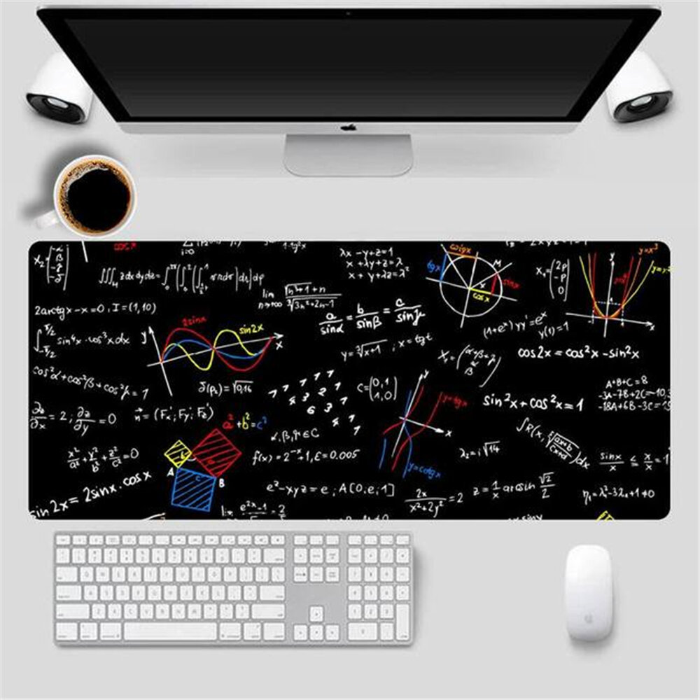Geometric Math Formula Mouse Pad Comfort Gaming Mousepad Size Anti Slip Lock Edge E-sports Keyboard 