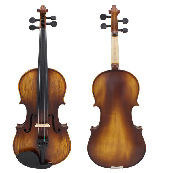 ASTON AV-506 4/4 Vuren massief houten vintage viool met koffer en accessoires