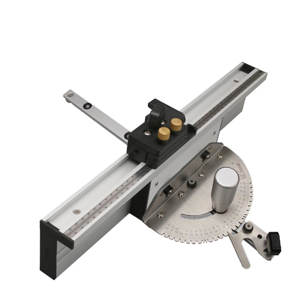 

Wnew Miter Gauge Aluminium Profile Fence W/ Track Stop Table Saw Router Miter Gauge Saw Assembly Ruler For Woodworking T