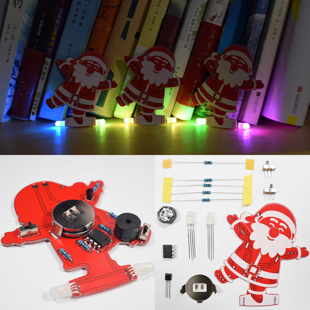 5 stks Geekcreit? DIY Kerstman Kerstboom Decoratie Hanger Muziek Kit