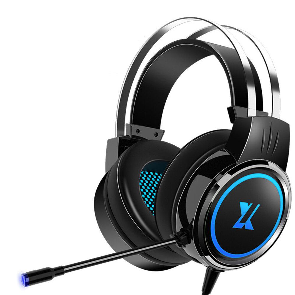 Heir Audio X8 Gaming Headset 7.1Channerl 50 mm Unit RGB Colorful Licht 4D Surround Sound Ergonomisch