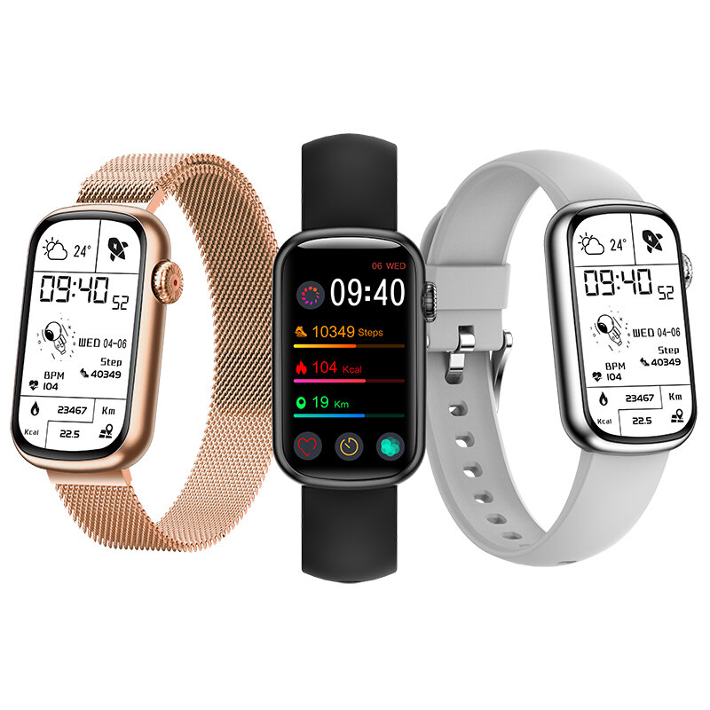 

Bakeey HM08 1.47 inch Full-Touch Screen Heart Rate Blood Pressure Oxygen Monitor IP68 Waterproof BT5.0 Smart Watch