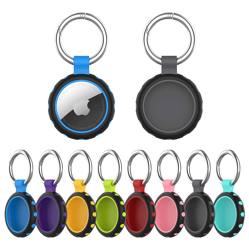 Bakeey Portable Shockproof Soft Siliconen beschermhoes met sleutelhanger voor Apple AirTag bluetooth