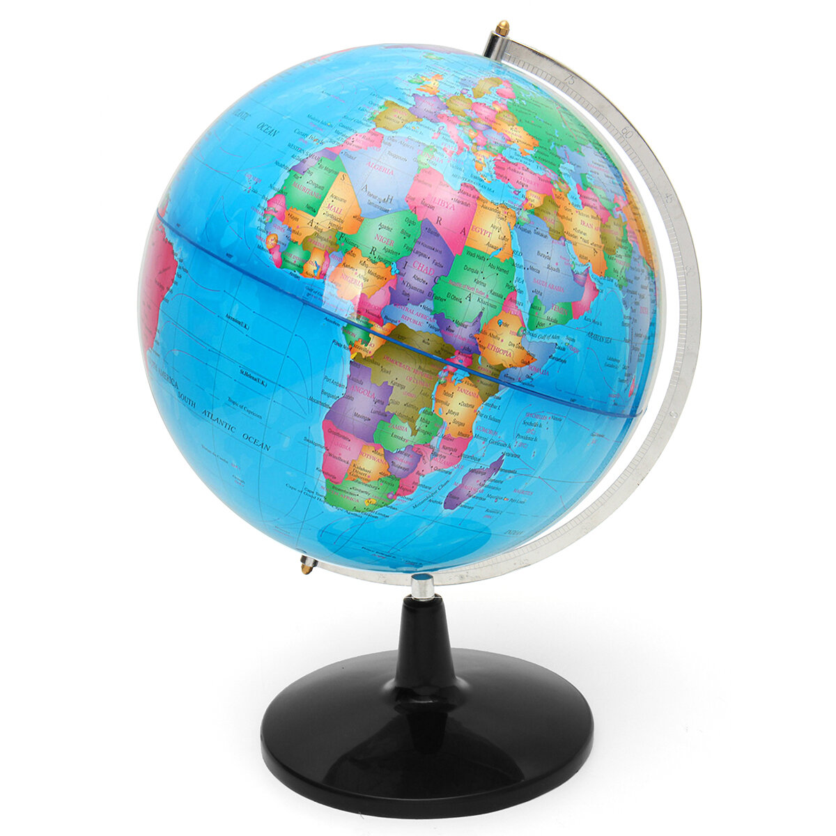 World Globe Rotating Map Earth Atlas Geography Diameter 32 cm Sturdy Base