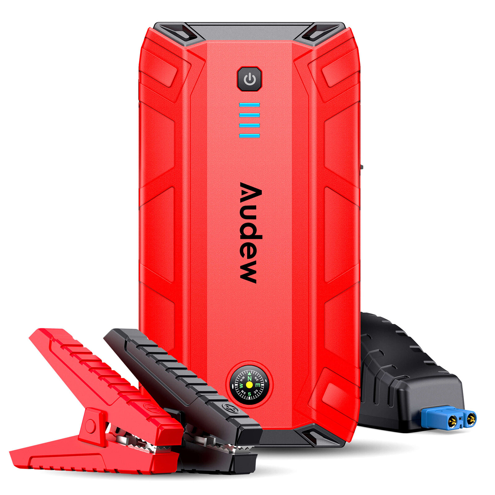 

AUDEW 1500A 18000mAh Portable Car Jump Starter Battery Charger Emergency Booster Powerbank with LED Flashlight Compass Q