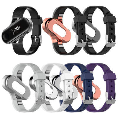 Bakeey Uniek ontwerp horlogeband Volledig legering vervangende horlogeband voor Xiaomi Mi band 3 nie