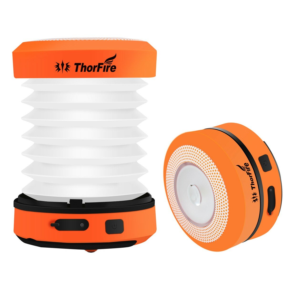 ThorFire CL01 LED-campinglampen met slinger en USB-oplaadbaar, opvouwbare mini-tentlampen en noodzaklampen voor buitenkamperen