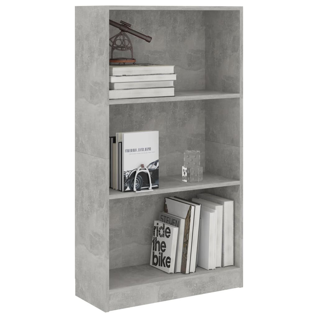 3-Tier Book Cabinet Concrete Gray 23.6