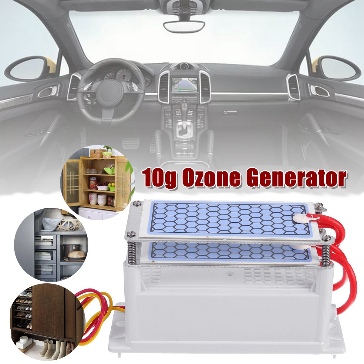 10g Ozongenerator Ozondesinfektionsmaschine Home & Commercial Luftreiniger Reiniger Ozongenerator Deodorant Sterilisator