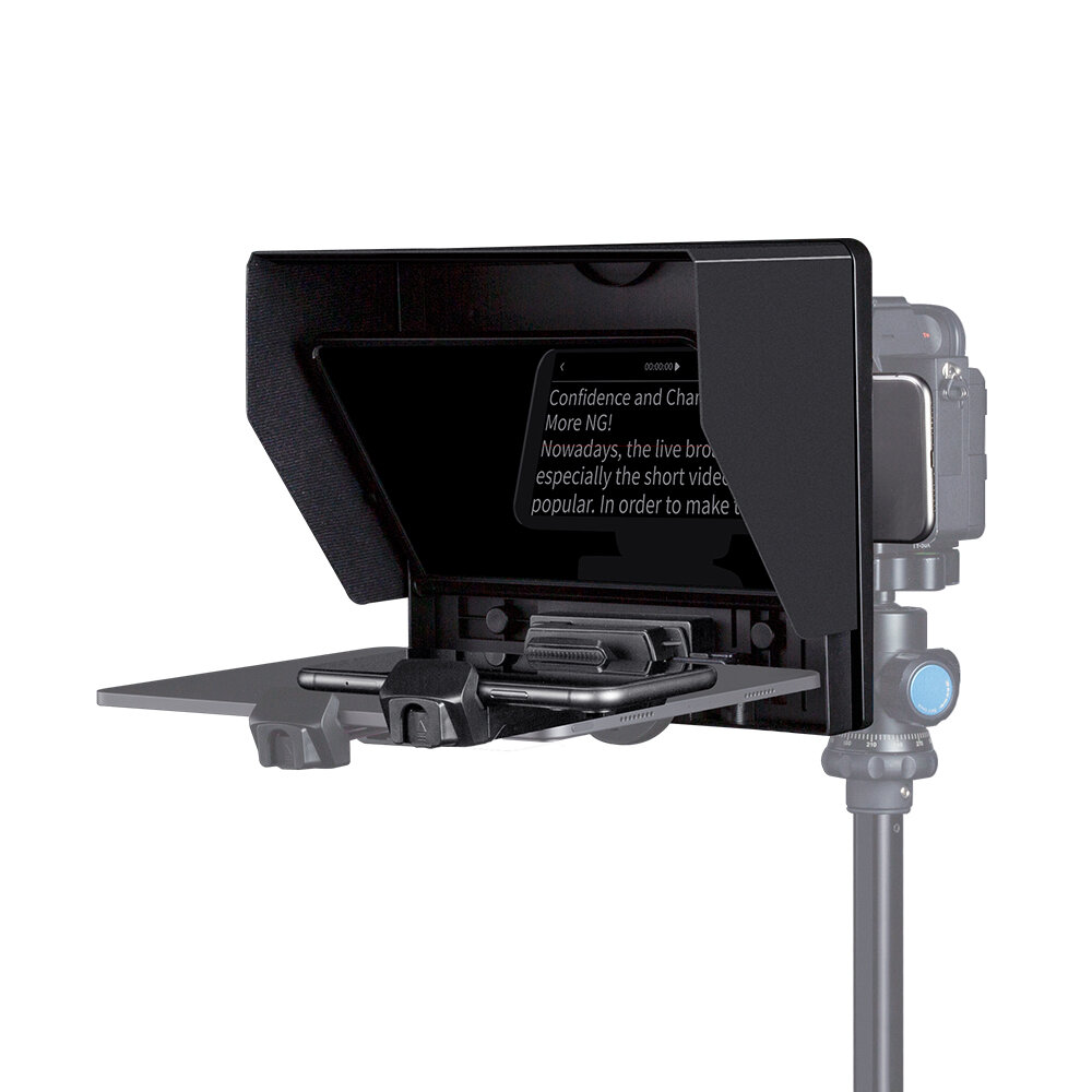 FEELWORLD TP10 Teleprompter voor iPad Tablet DSLR Camera Smartphone Schieten APP Compatibel voor iOS