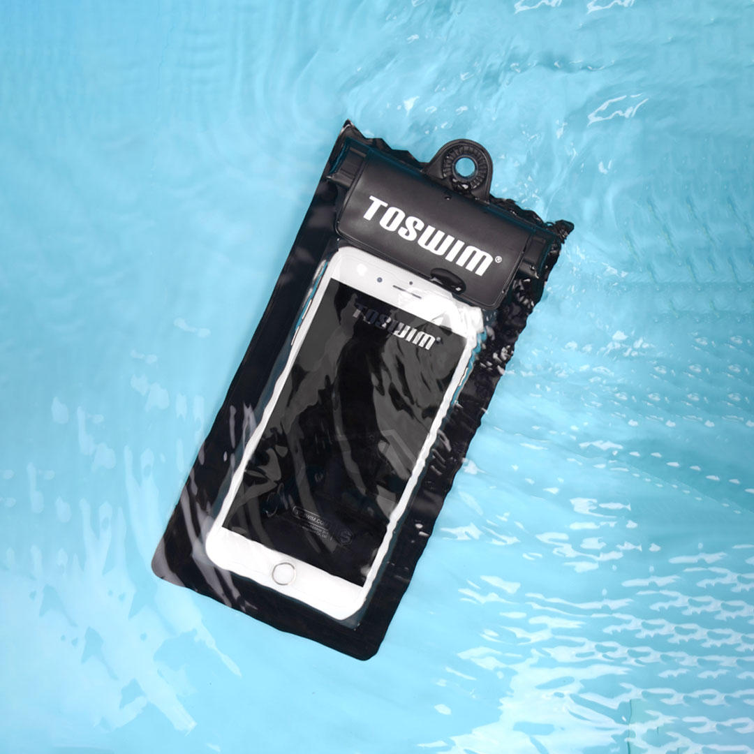 TOSWIM TPU IPX8 waterdichte mobiele telefoontas Outdoor zwemmen Hangende touchscreen Smartphone-houd