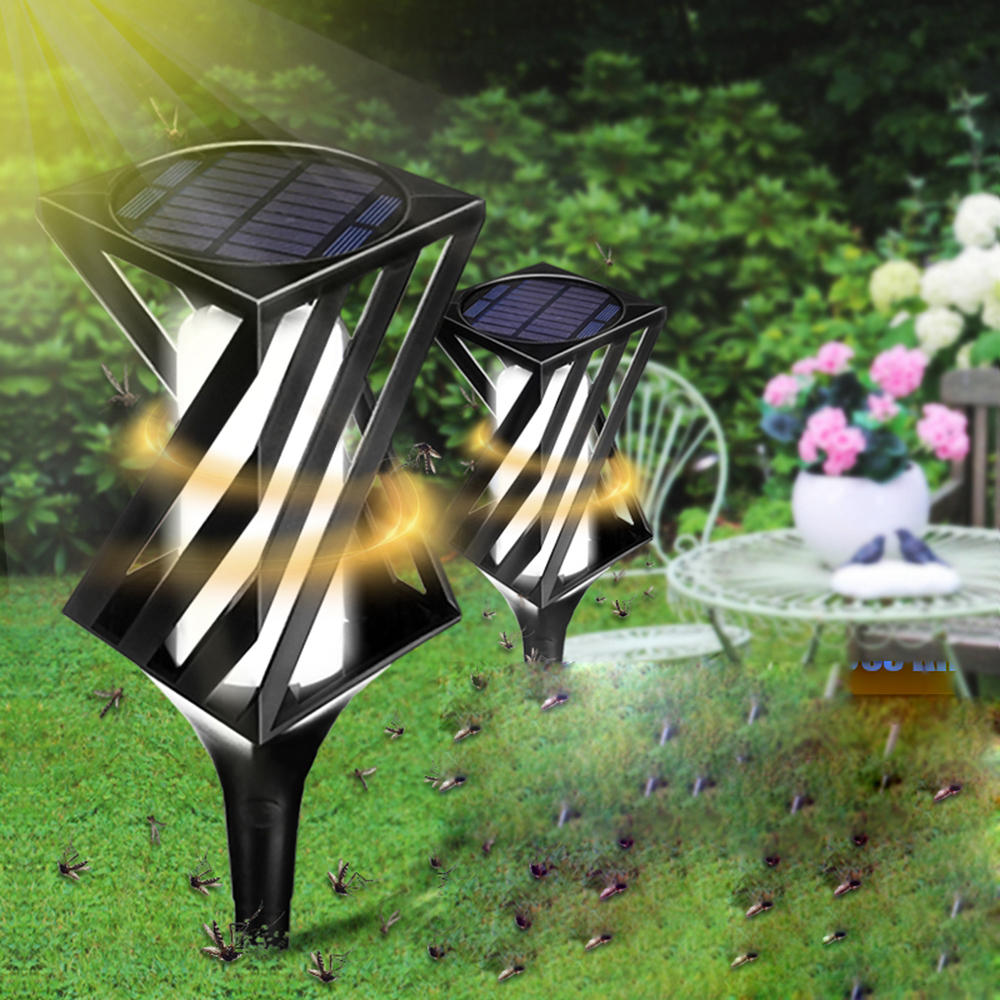 Image of 2 stcke solarbetriebene LED licht moskito killer insektenabwehrmittel wanze zapper garten outdoor yard lampe
