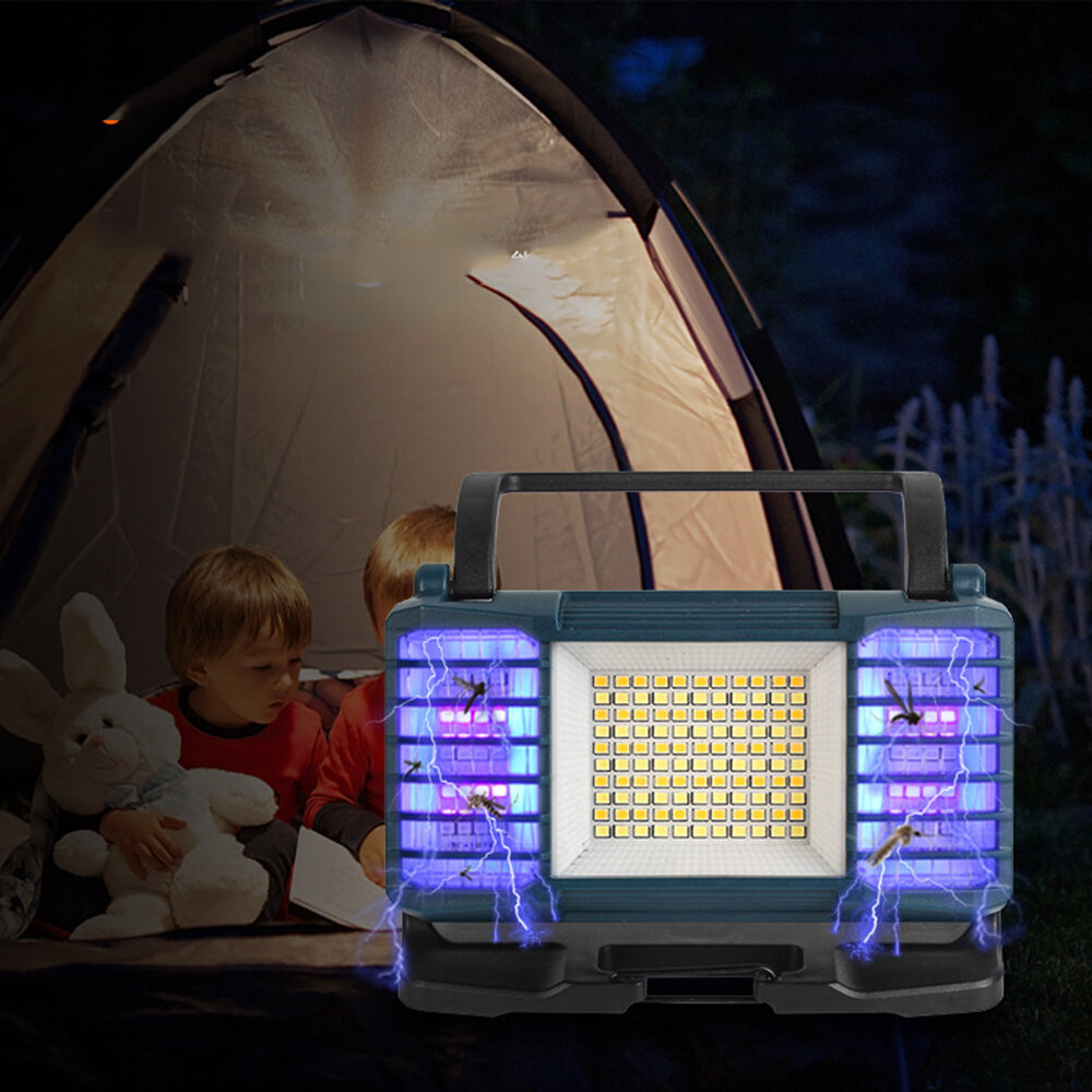 18650 Multifunctional Camping Lamp 8Modes Portable Typec- Charging Mosquito Killer with Power Bank F