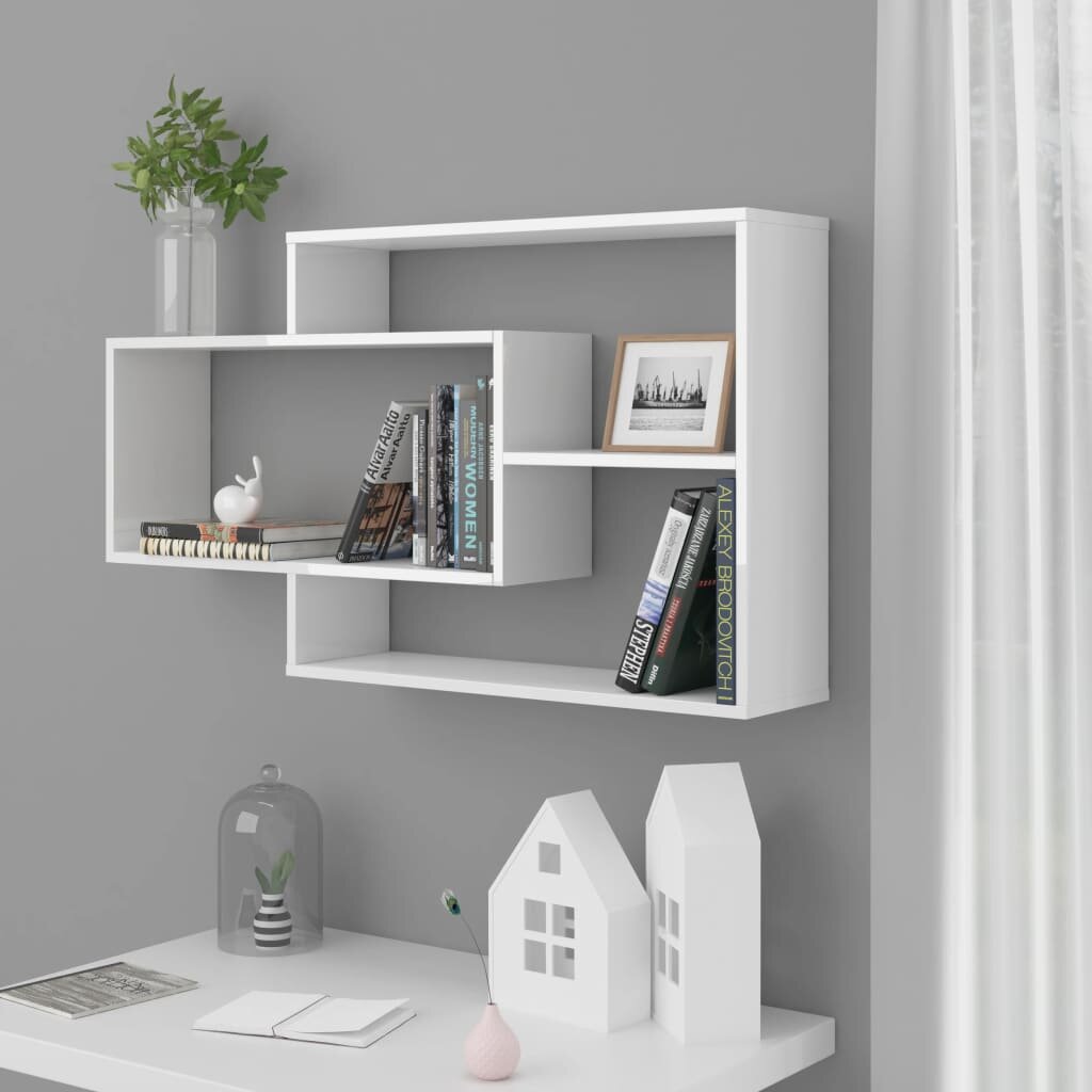 

Wall Shelves High Gloss White 40.9"x7.9"x23.6" Chipboard