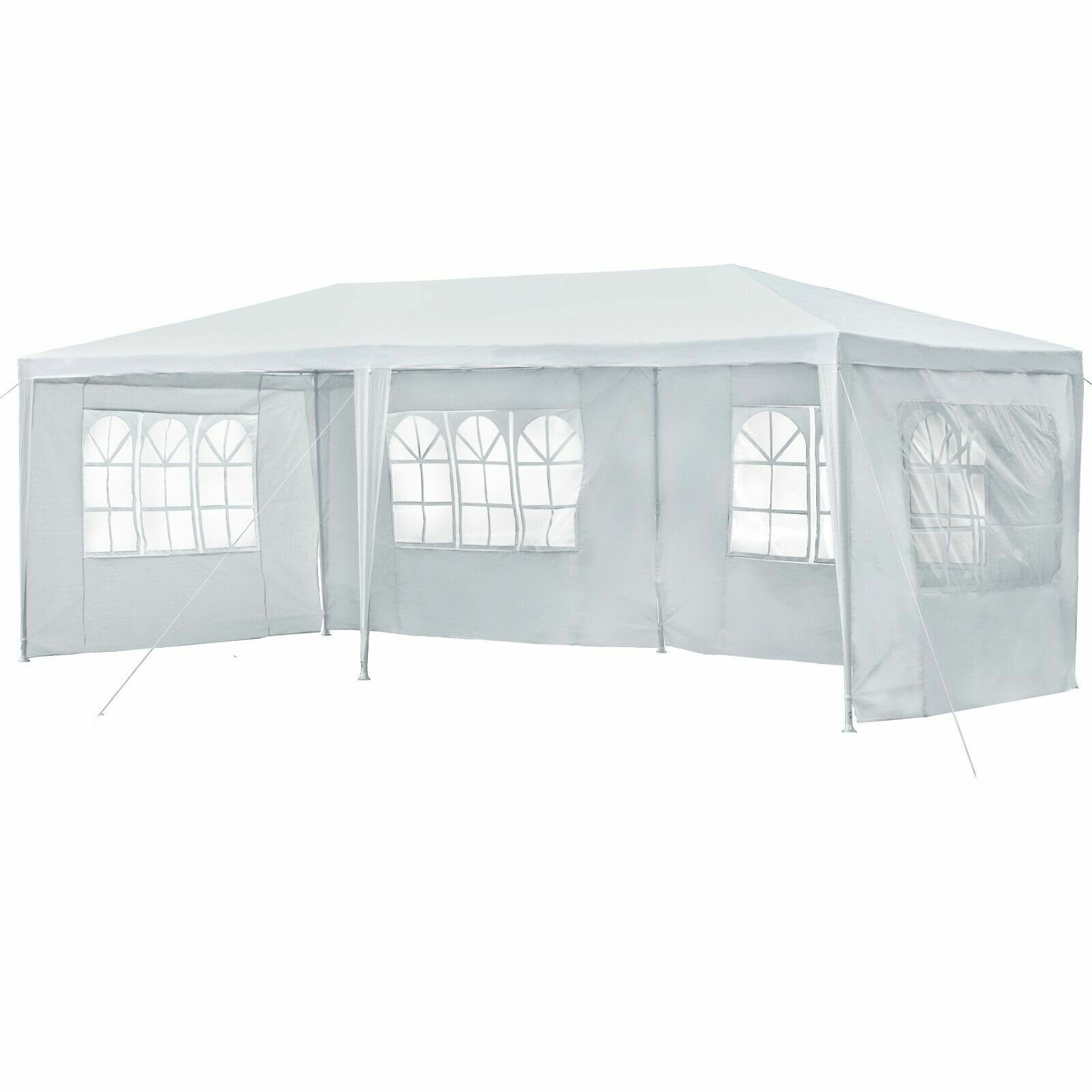10x20 pés Canopy Side Wall 210D Impermeável Gazebo Shelter Shade Com Windows Outdoor Easy Party Tenda sem parte superior