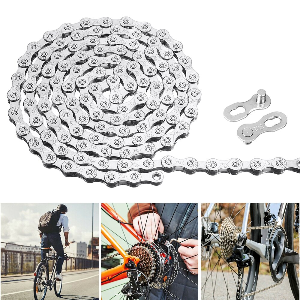 Bicycle Chains 6 7 8 9 10 11 Speed Titanium Plated Current Silver Chain Road And Mountain Bikes Accessories