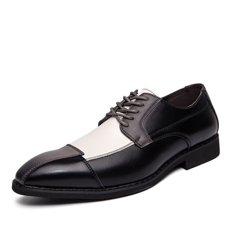 Men PU Leather Stylish Oxfords Business Dress Shoes
